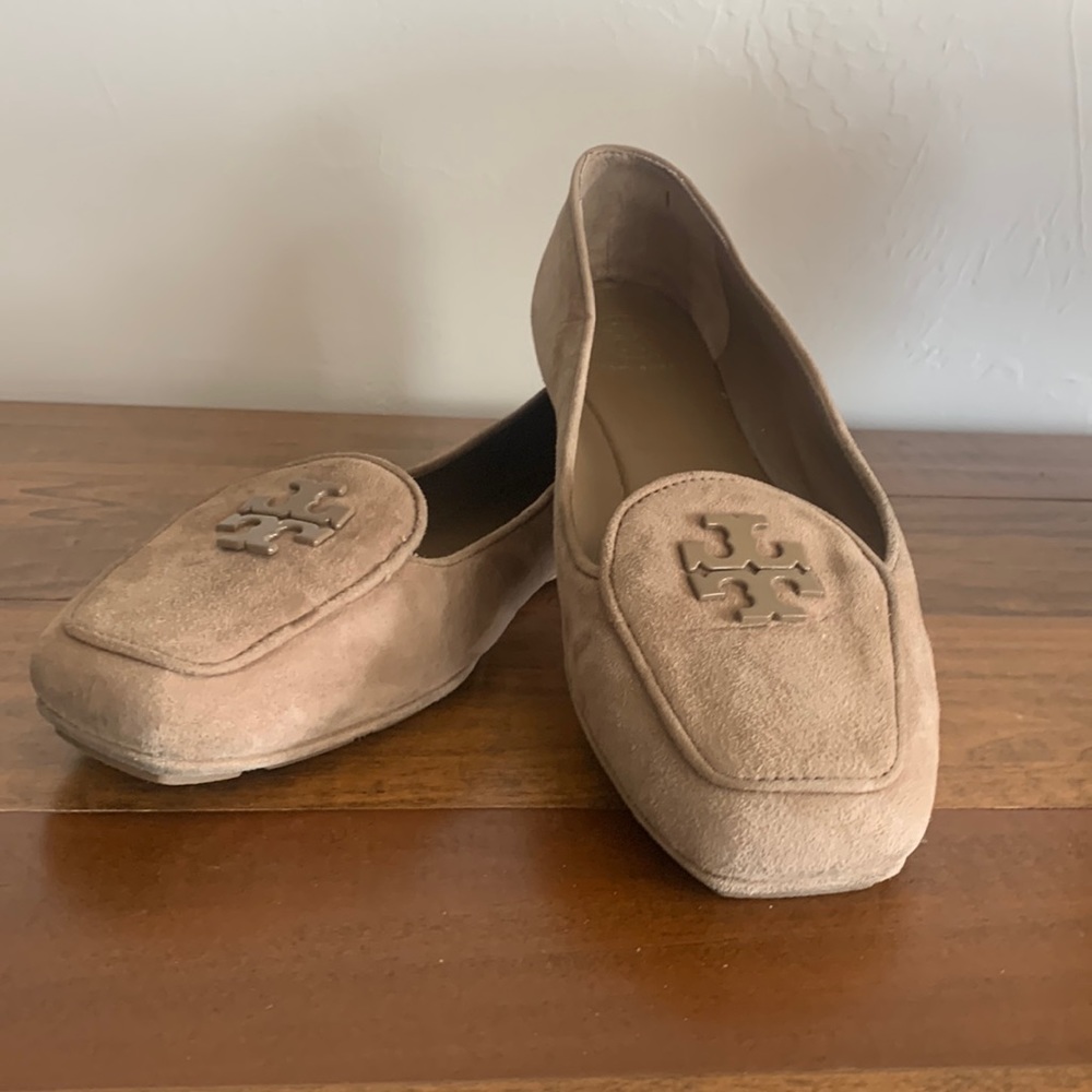 TORY BURCH Fitz Suede  Loafer in River Rock 8.5